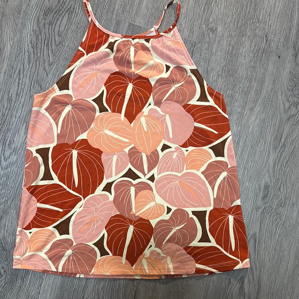 Fighting Eel Brown and Red Sleeveless Tank Top